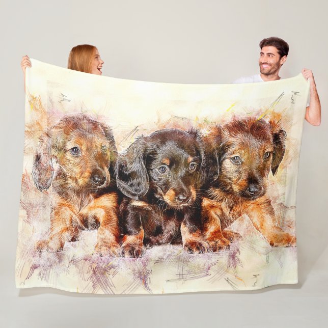 DACHSHUND FLEECE BLANKET (In Situ)