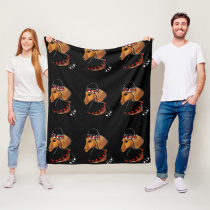 DACHSHUND FLEECE BLANKET
