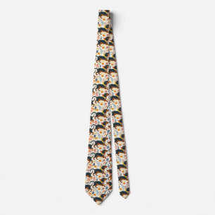 Dachshund Flowers Tie
