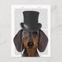 Dachshund, Formal Hound and Hat
