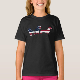 Dachshund Fourth 4th Of July Patriotic Wiener Dogs T-Shirt