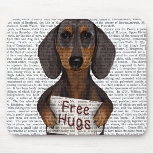 Dachshund Free Hugs Mouse Pad