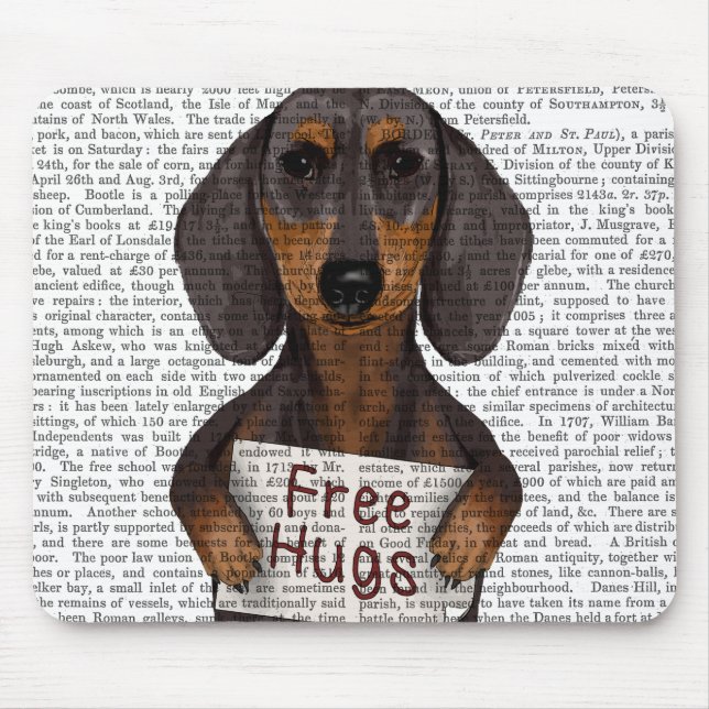 Dachshund Free Hugs Mouse Pad (Front)