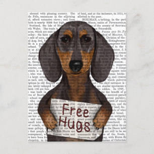 Dachshund Free Hugs Postcard