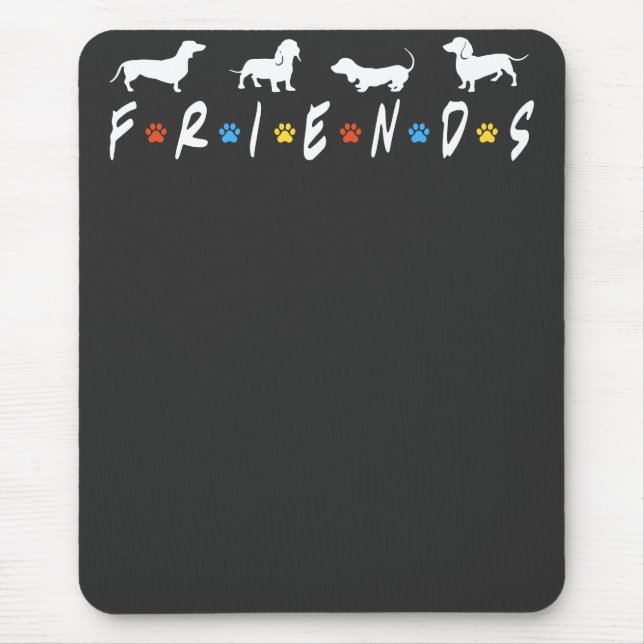 Dachshund Friends Mouse Pad (Front)