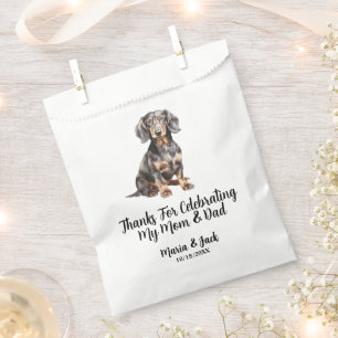Dachshund Full Colour Pet Wedding Favour Bag