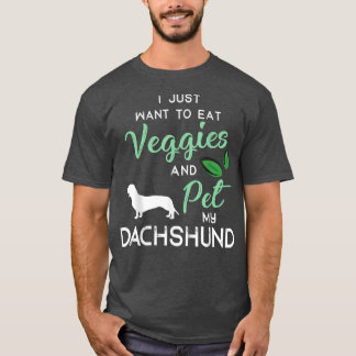 Dachshund Funny Vegan Dog Lover Owner Xmas Birthda T-Shirt