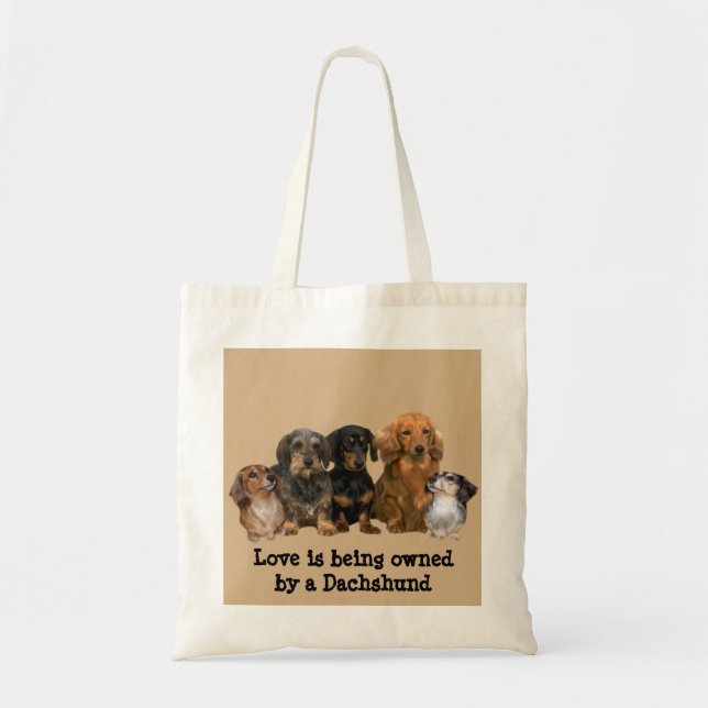 Dachshund Gang Tote Bag (Front)