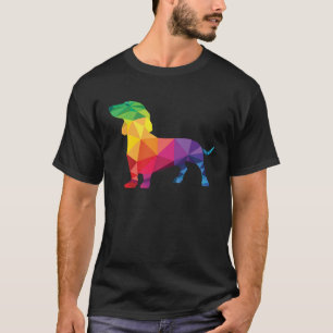 Dachshund Gay Pride LGBT LGBTQ Rainbow Flag Dog T-Shirt