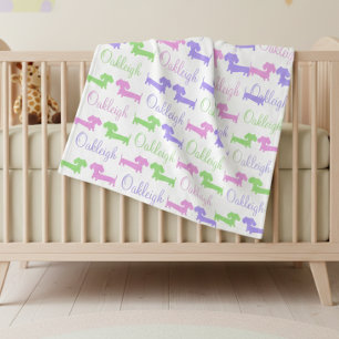 Dachshund Gender Neutral Nursery Blanket