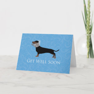 Dachshund Get Well Soon Design Card