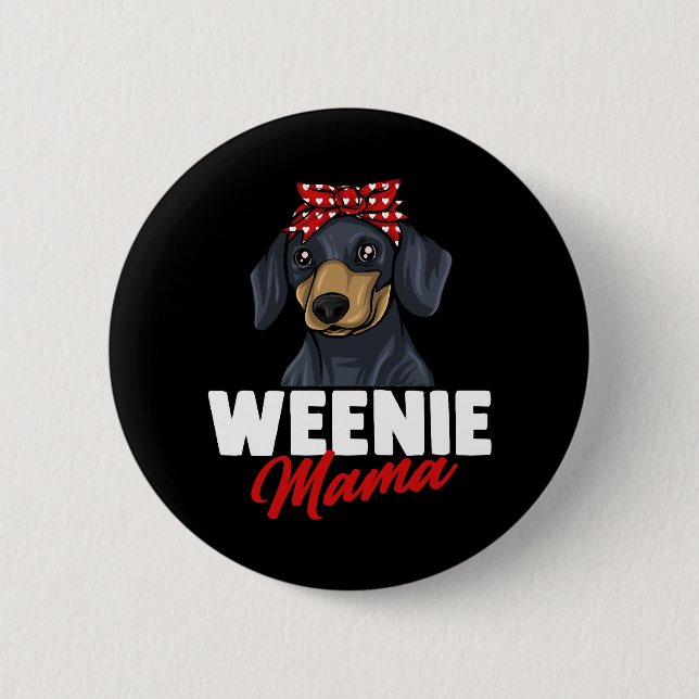 Dachshund Gift Dixie Wiener Doxie Dackel     6 Cm Round Badge (Front)