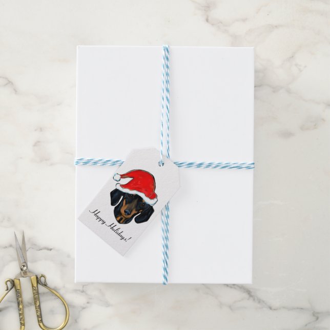 DACHSHUND GIFT TAGS (With Twine)