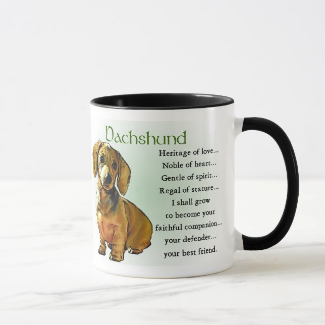 Dachshund Gifts, Dachshund Beverage Mugs (Right)