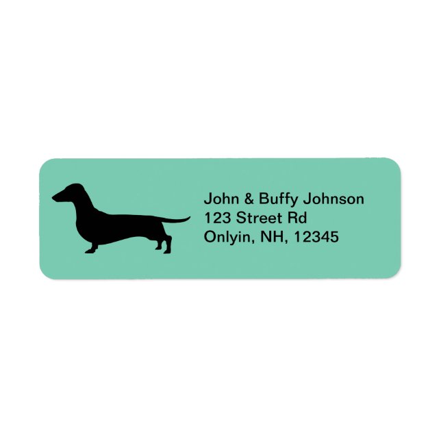 Dachshund Gifts Return Address Label (Front)