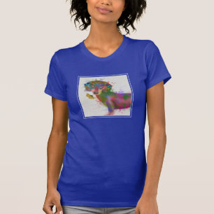 Dachshund & Glasses Rainbow Splash T-Shirt
