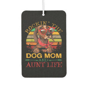 Dachshund Glasses Rockin Dog Mum Gift For Aunt Car Air Freshener