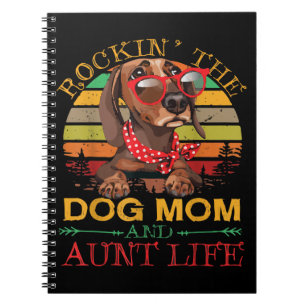 Dachshund Glasses Rockin Dog Mum Gift For Aunt Notebook