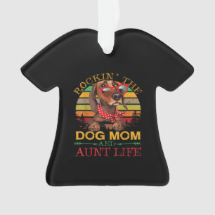 Dachshund Glasses Rockin Dog Mum Gift For Aunt Ornament