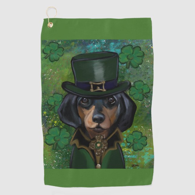 Dachshund  golf towel (Front)