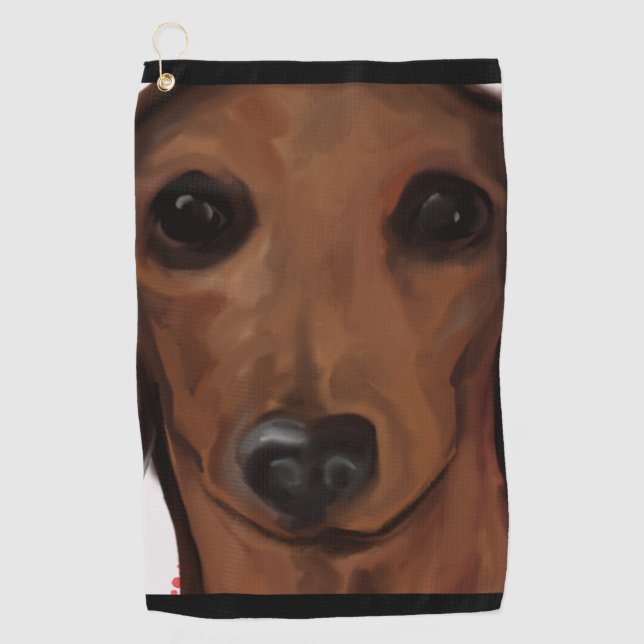 DACHSHUND                  GOLF TOWEL (Front)