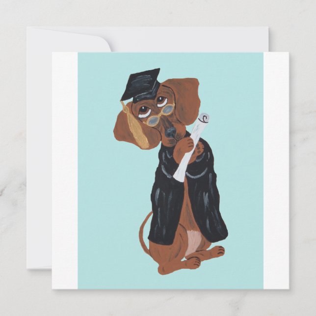 Dachshund Graduate Holiday Card (Front)