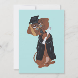 Dachshund Graduate Invitation