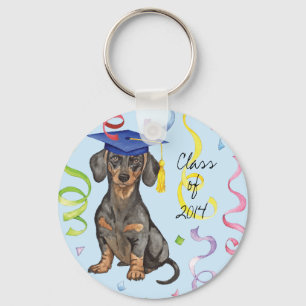Dachshund Graduate Key Ring