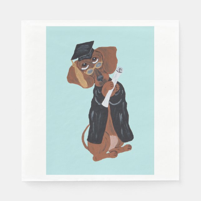 Dachshund Graduate Napkin (Front)