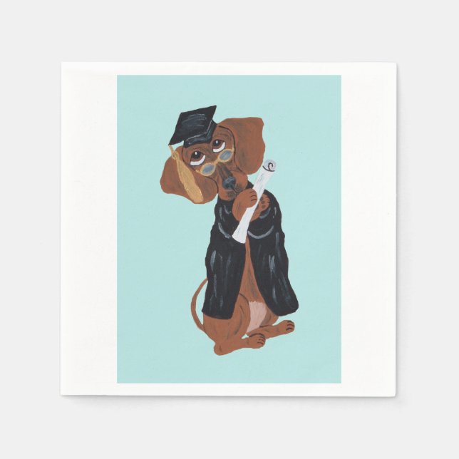 Dachshund Graduate Napkin (Front)