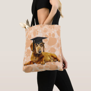 Dachshund Graduate Tote Bag