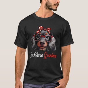 Dachshund Grandma Headband Glasses T-Shirt