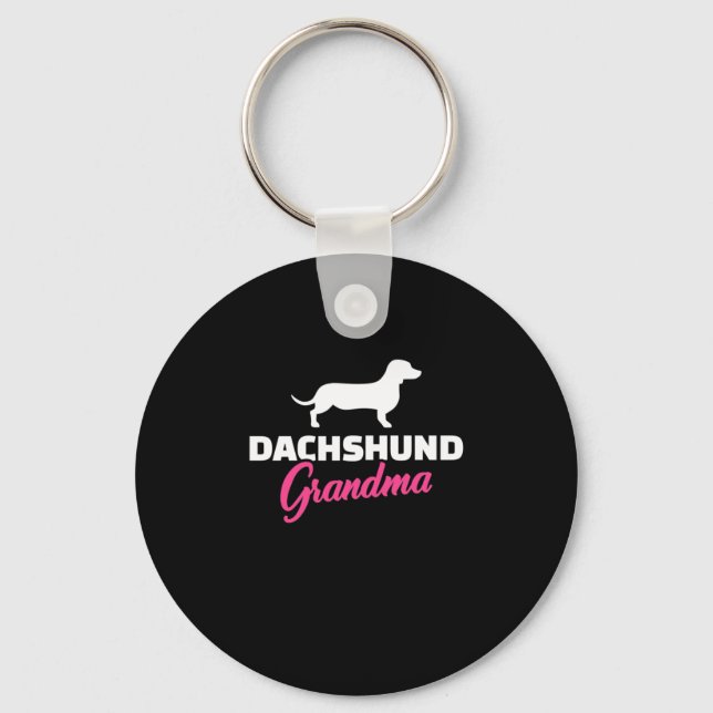 Dachshund Grandma Key Ring (Front)