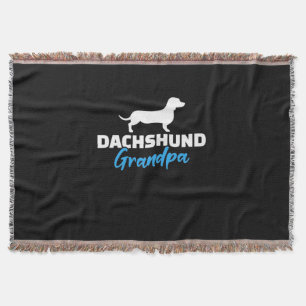 Dachshund Grandpa Throw Blanket