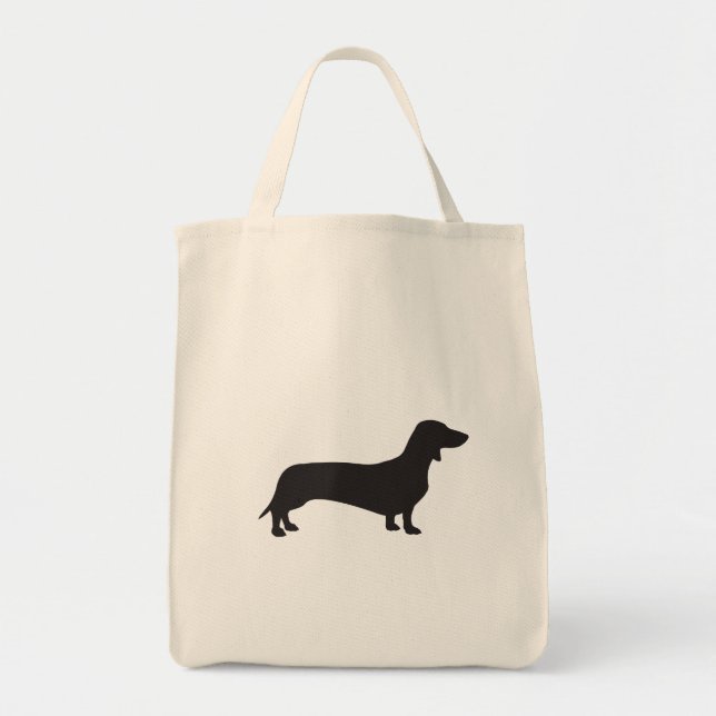 Dachshund Grocery Tote Bag (Front)