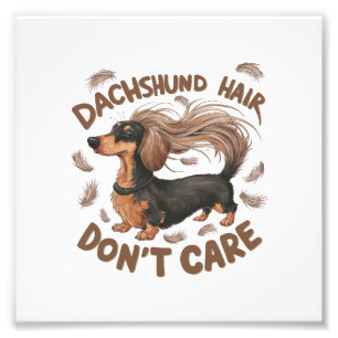 Dachshund Hair, Don't Care Photo Print