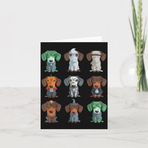 Dachshund Halloween Card