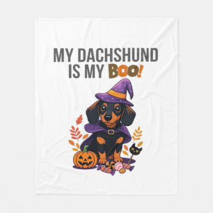 Dachshund Halloween Costume My Dachshund is My Bo Fleece Blanket