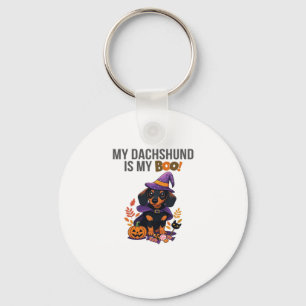 Dachshund Halloween Costume My Dachshund is My Bo Key Ring