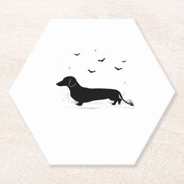 Dachshund Halloween Costume  My Dachshund is My Bo Paper Coaster (Front)