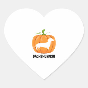 Dachshund Halloween Dog Heart Sticker