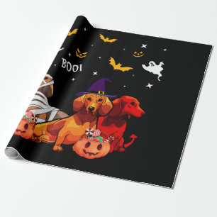 Dachshund Halloween Dog Lover Wrapping Paper