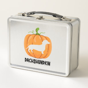 Dachshund Halloween Dog Metal Lunch Box