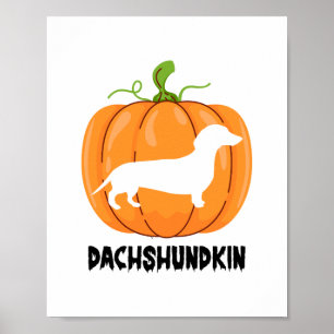 Dachshund Halloween Dog Poster