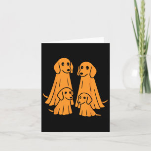 Dachshund Halloween Ghost Family Funny Dog Lover Card