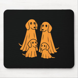 Dachshund Halloween Ghost Family Funny Dog Lover Mouse Pad