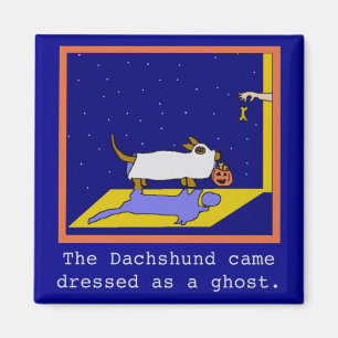 Dachshund Halloween Magnet