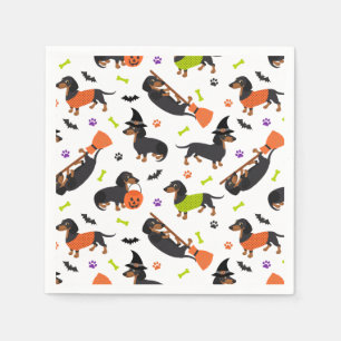 Dachshund Halloween Napkin
