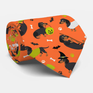 Dachshund Halloween Neck Tie