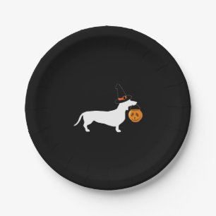 (Dachshund Halloween) Paper Plate